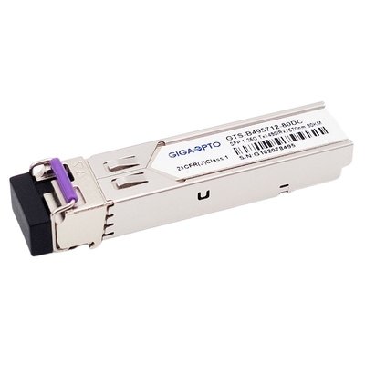 1.25G BiDi SFP মডিউল 1000BASE BX TX1490nm RX1570nm 80km SMF DOM LC ট্রান্সসিভার মডিউল