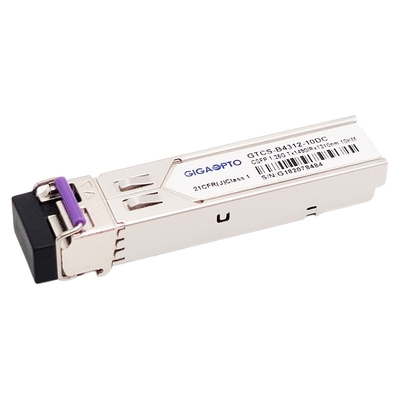 2 চ্যানেল 1000BASE BX BiDi SFP অপটিক্যাল ট্রান্সসিভার TX1490nm RX1310nm 10km SMF LC মডিউল