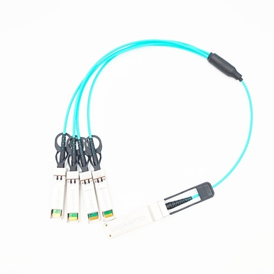 ব্রেকআউট Cisco QSFP-4X10G-AOC সামঞ্জস্যপূর্ণ QSFP+ থেকে 4x10G SFP+