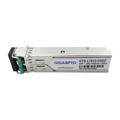 SFP 1.25G 1000BASE-EZX 1550nm 120km SMF অপটিক্যাল ট্রান্সসিভার ডুপ্লেক্স LC DOM মডিউল