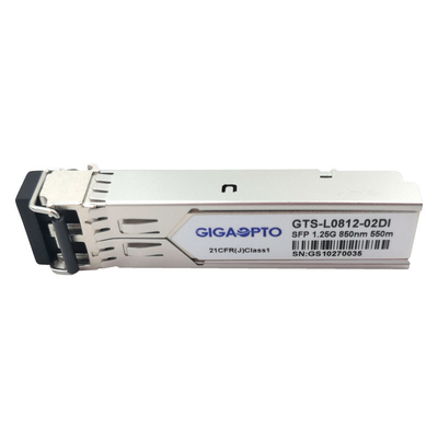 1.25G SFP ইন্ডাস্ট্রিয়াল ট্রান্সসিভার 1000BASE-SX 850nm 550m ডুপ্লেক্স LC MMF DOM মডিউল