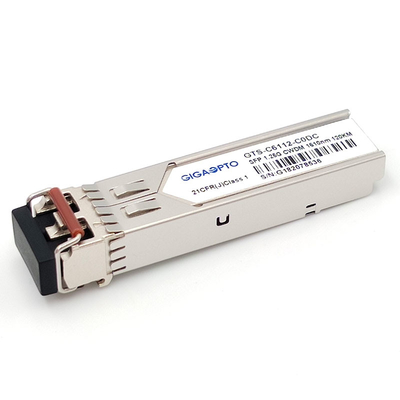 ডুপ্লেক্স SFP ট্রান্সসিভার মডিউল 1.25G 1000BASE CWDM 1270 1610nm 120km LC SMF DOM