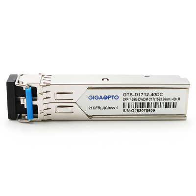 1.25G SFP 100GHz 1000BASE-DWDM C17~C61 40km DOM ডুপ্লেক্স LC SMF ট্রান্সসিভার মডিউল