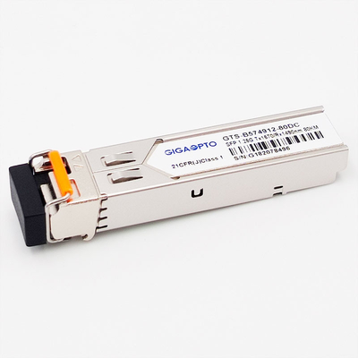 1000BASE-BX 1.25G BiDi SFP ট্রান্সসিভার মডিউল TX1570nm/RX1490nm 80km LC SMF DOM