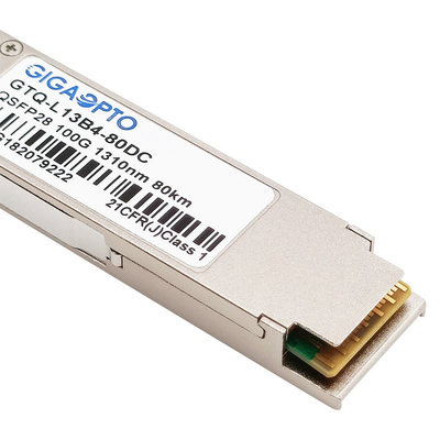 100GBASE ZR4 QSFP28 80km 1310nm DOM ডুপ্লেক্স LC SMF অপটিক্যাল ট্রান্সসিভার মডিউল