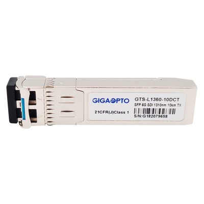 6G SDI SMPTE SFP 1310nm 10km SMF LC একক ট্রান্সমিটার মডিউল MSA