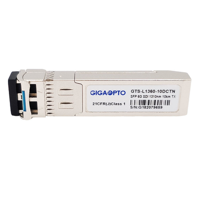 6G SDI SMPTE SFP 1310nm 10km SMF LC একক ট্রান্সমিটার মডিউল MSA