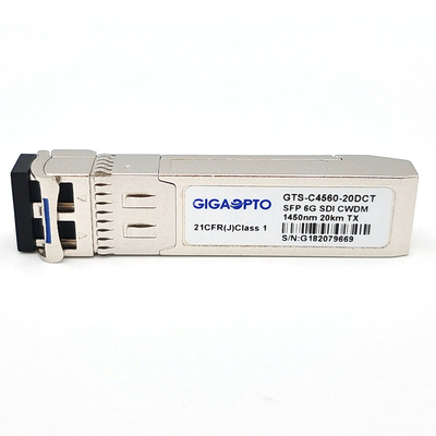 6G SDI একক ট্রান্সমিটার মডিউল 1270nm-1450nm CWDM 20km LC DOM MSA
