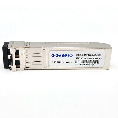 6G SDI SMPTE SFP পিন 10km SMF LC একক রিসিভার মডিউল MSA