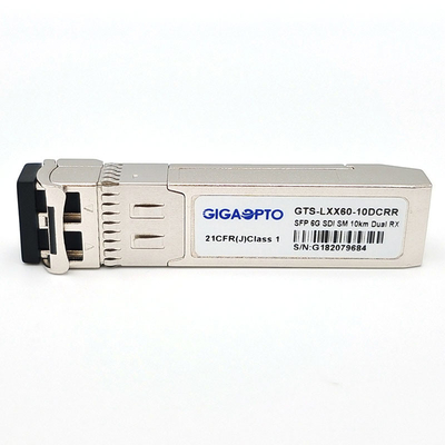 6G SDI SMPTE SFP পিন 10km SMF ডুপ্লেক্স LC ডুয়াল রিসিভার মডিউল অ-MSA
