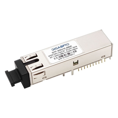 ক্লাস B+ GPON ONU ট্রান্সসিভার SFF 2x10 SC UPC রিসেপ্ট্যাকল Burst TX 1310nm 1.244G RX 1490nm 2.488G