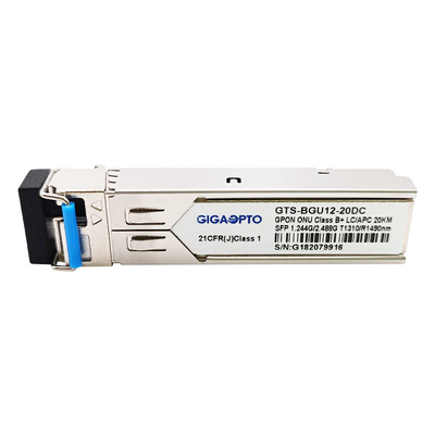 ONU ক্লাস B+ GPON SFP ট্রান্সসিভার মডিউল SMF Tx1310nm Rx1490nm LC APC