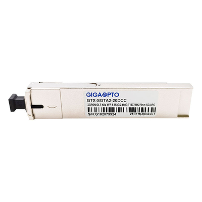 XGPON OLT N2a XFP ট্রান্সসিভার মডিউল TX 1577nm 9.953G/RX1270nm 2.488G SMF 20km SC UPC DDM