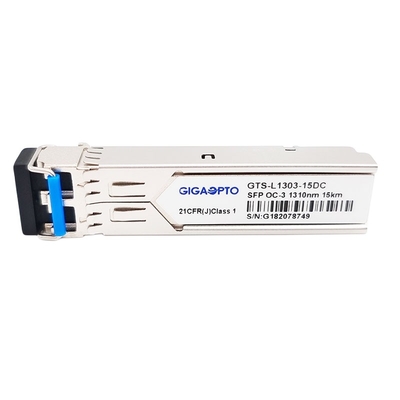 155Mbps SFP OC-3/STM-1 IR-1 15km 1310nm ডুপ্লেক্স LC SMF DOM ট্রান্সসিভার মডিউল