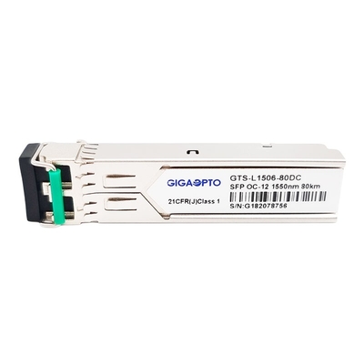 SFP OC-12/STM-4 622Mbps SONET/SDH 1550nm 80km ট্রান্সসিভার মডিউল LC SMF DOM