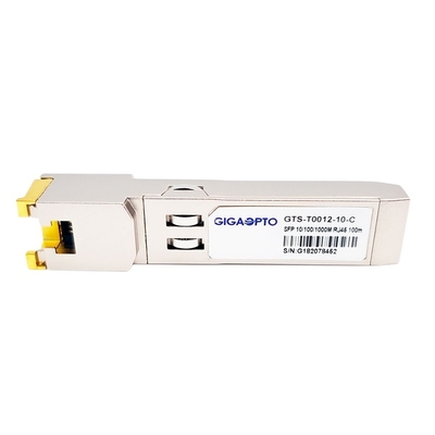 কপার SFP 10/100/1000BASE-T 100m SGMII Cat 6/6a RJ-45 অপটিক্যাল ট্রান্সসিভার মডিউল