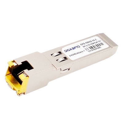 কপার SFP 10/100/1000BASE-T 100m SGMII Cat 6/6a RJ-45 অপটিক্যাল ট্রান্সসিভার মডিউল
