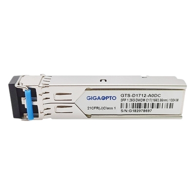 1.25Gbps 1000BASE DWDM SFP অপটিক্যাল ট্রান্সসিভার 100km C17 C61 100GHz DOM SMF LC