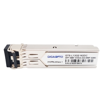 গিগাবিট ইথারনেট SFP পোর্টের জন্য 100BASE FX SGMII SFP ট্রান্সসিভার 1310nm MMF 2km LC DOM মডিউল