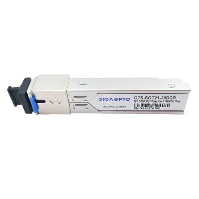 20KM OLT GPON SFP ট্রান্সসিভার ক্লাস C++ 1490nm TX 1310nm RX SC UPC DDM