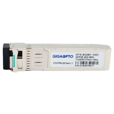 সিমপ্লেক্স LC SMF WDM ট্রান্সসিভার SFP28 25GBASE 1330nm TX 1270nm RX 10km