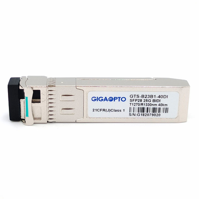 ডুয়াল CDR SFP28 অপটিক্যাল ট্রান্সসিভার 1270nm TX 1310nm RX 40km SFP28 25G BX 40 I