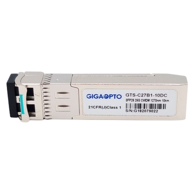 25GBase LR SFP28 অপটিক্যাল ট্রান্সসিভার ইথারনেট CWDM SFP28 1270~1370nm 10km একক মোড LC SFP