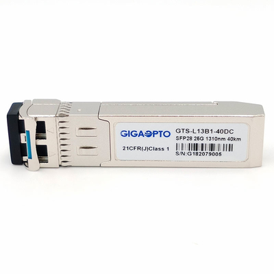 25GBASE ER SFP28 অপটিক্যাল ট্রান্সসিভার 1310n 40km অপটিক্যাল মডিউল EML APD SMF LC DOM