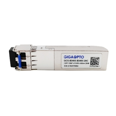 100BASE ডুয়াল BIDI CSFP অপটিক্যাল ফাইবার ট্রান্সসিভার TX1310nm RX1490nm LC 20km DOM