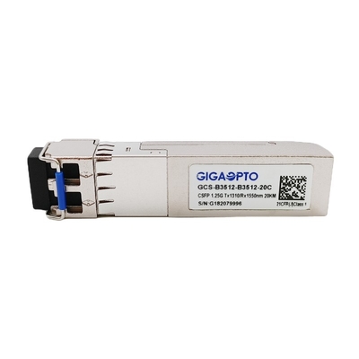 ডুয়াল 1G BIDI CSFP ট্রান্সসিভার মডিউল LX 1310nm TX 1550 nm RX SMF 20km