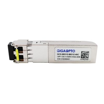 1000BASE CSFP ডুয়াল BIDI ট্রান্সসিভার 40km TX1550 RX1310 SM LC DOM