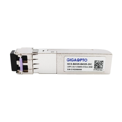 2 ফাইবার 2.488Gbps CSFP BIDI SM ট্রান্সসিভার 20km TX1490 RX1310 LC DOM