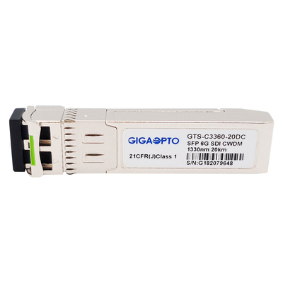 SD/HD/3G/6G/SDI-এর জন্য 6Gbps CWDM 1270nm - 1450nm ভিডিও ট্রান্সসিভার মডিউল