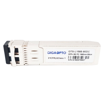8GFC ফাইবার চ্যানেল মডিউল ZW SFP+ ট্রান্সসিভার 80km 1550nm EML SMF LC DOM