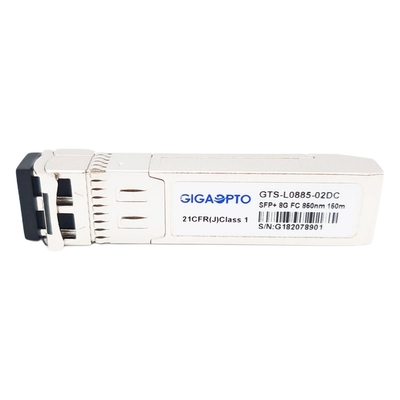 8G ফাইবার চ্যানেল 8GFC SFP+ SW 850nm ফাইবার ট্রান্সসিভার মডিউল 300m DOM LC MMF