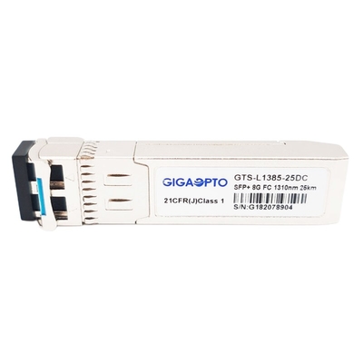 SFP+ 8G FC ফাইবার চ্যানেল ট্রান্সসিভার মডিউল SMF 1310nm 25km LC DOM