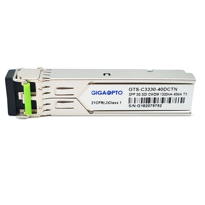 3G-SDI SFP CWDM একক ট্রান্সমিটার মডিউল 1270nm-1610nm 40KM SMF LC DDM নন MSA