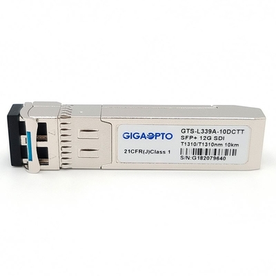 নন MSA 12G-SDI ভিডিও SFP 1310nm ডুয়াল অপটিক্যাল ট্রান্সমিটার মডিউল 10km LC DOM