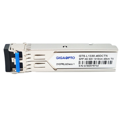 SD HD/3G SDI এর জন্য নন MSA পিনআউট 3Gbps ভিডিও SFP ট্রান্সসিভার অপটিক্যাল ট্রান্সমিটার 1310nm 40km