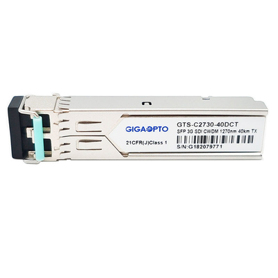 3Gbps SDI ভিডিও SFP ট্রান্সসিভার CWDM একক ট্রান্সমিটার 1270nm 1610nm 40km SMF LC DDM MSA