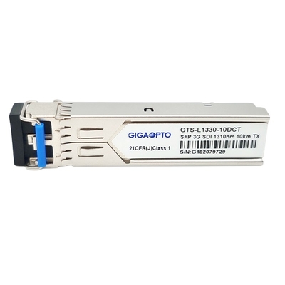 SD HD 3G SDI এর জন্য SD SDI 3G SDI SFP ভিডিও TX1310nm একক অপটিক্যাল ট্রান্সমিটার 10km LC DOM MSA