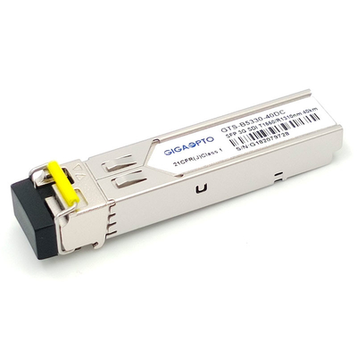 SD/HD/3G-SDI LC SMF DDM-এর জন্য 3Gbps MSA SMPTE SFP BiDi TX1550nm RX1310nm 40km ট্রান্সমিটার রিসিভার মডিউল