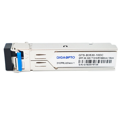 SD/HD/3G-SDI-এর জন্য 3Gbps MSA ডিজিটাল ভিডিও SFP BiDi 1310nm TX 1550nm RX 10km ট্রান্সসিভার মডিউল