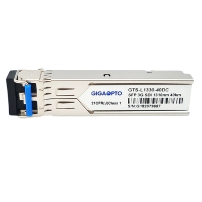 MSA 3G SD HD 3G SDI SFP ট্রান্সসিভার 1310nm 40KM DFB পিন অপটিক্যাল ট্রান্সমিটার রিসিভার মডিউল ডুয়াল LC DOM