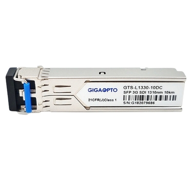 3G SDI SMPTE ভিডিও SFP 1310nm 10km SMF ট্রান্সসিভার মডিউল ডুপ্লেক্স LC DOM MSA পিনআউট