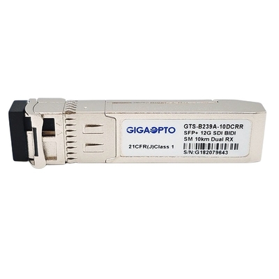 নন MSA পিনআউট 12G SDI SMPTE SFP 1270nm-RX1/1330nm-RX2 10km BiDi ডুয়াল রিসিভার মডিউল LC DOM