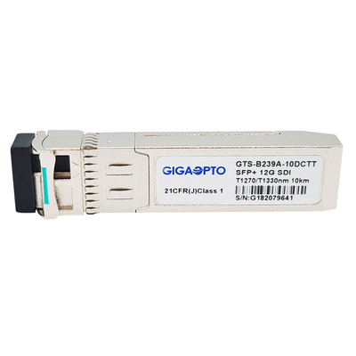 12G SDI SFP+ BiDi ভিডিও SFP ট্রান্সসিভার 1270nm TX1 1330nm TX2 ডুয়াল অপটিক্যাল ট্রান্সমিটার মডিউল