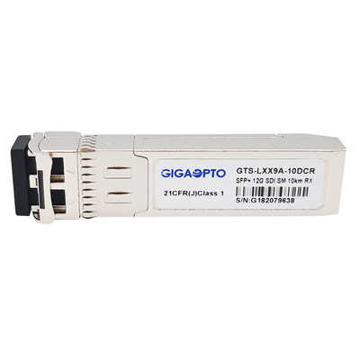 MSA 12G SDI ভিডিও SFP 1310nm 10km একক অপটিক্যাল রিসিভার মডিউল 12G 6G 3G HD SD-SD এর জন্য