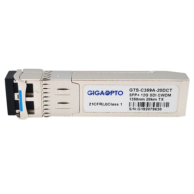 12G SDI CWDM ট্রান্সমিটার SFP+ Tx 1270~1450nm DFB ট্রান্সমিটার 20KM LC DOM MSA পিনআউট