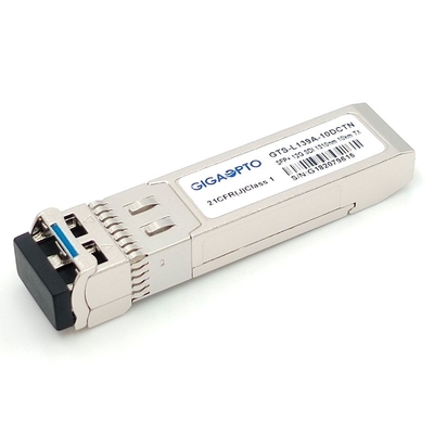 12Gbps 10km 1310nm একক ট্রান্সমিটার ভিডিও SFP ট্রান্সসিভার মডিউল নন MSA পিনআউট LC SMF DOM